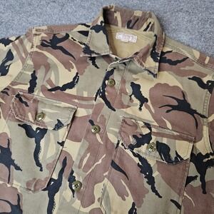 Wallace And‎ Barnes J Crew Duck Canvas Work Shirt Size Medium Camo Shacket